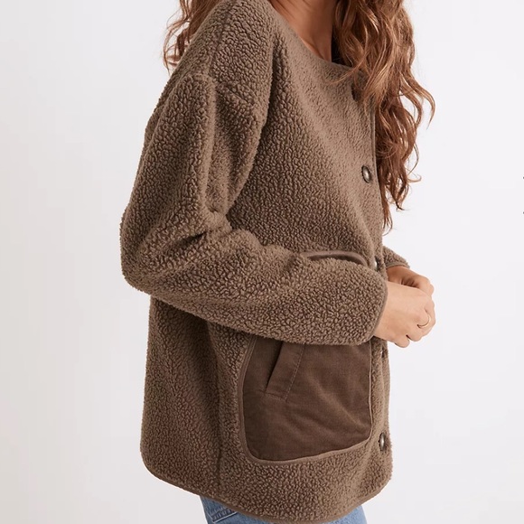 Resourced fleece cardigan jacket madewell Clearance